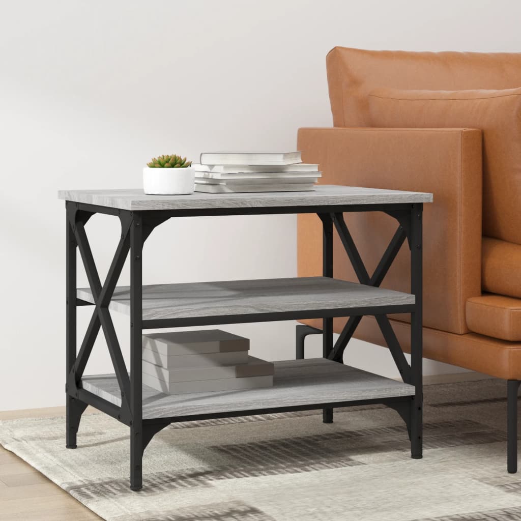 Tavolino Rovere Sonoma 55x38x45 cm in Legno Multistrato